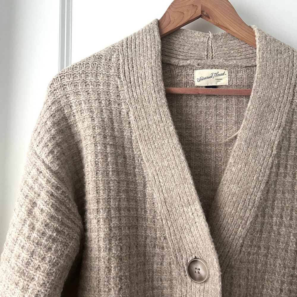 Universal Thread Tan Cardigan Sweater - Picture 2 of 4